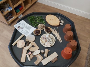 Nursery children embrace loose parts play