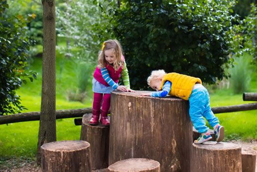 child learn and play at nursery